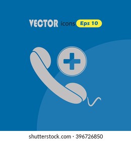 Clinic Phone vector icon. 