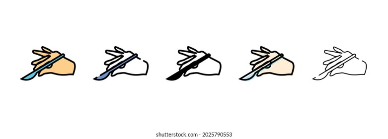 clinic scalpels vector type icon 