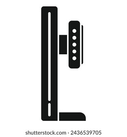 Icono de soporte clínico vector simple. Examen de rayos X. Explorar el estado clínico de la persona