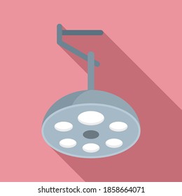 Clinic surgical light icon. Flat illustration of clinic surgical light vector icon for web design