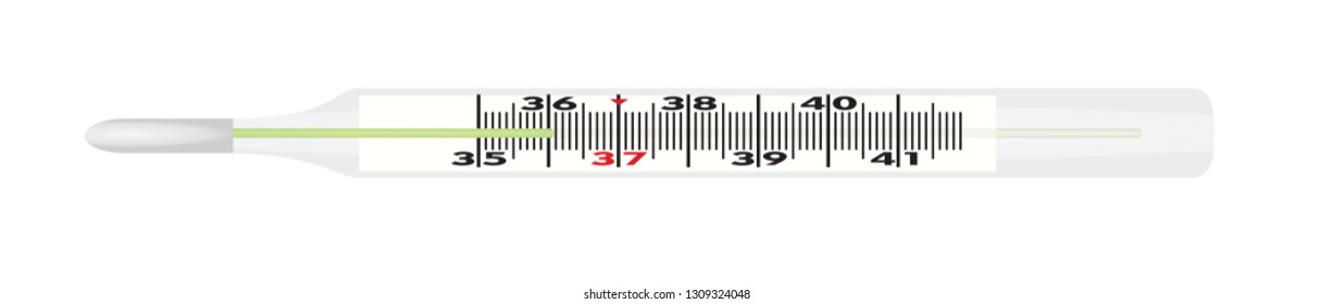 Clinic thermometer. vector illustration