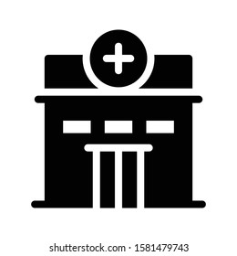  clinic vector glyph flat icon 
