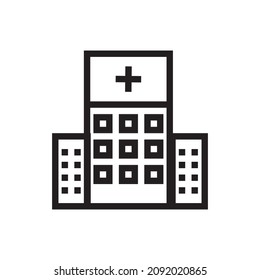 clinic vector icon, hospital, medical symbol. Modern,simple flat vector illustration for web site or mobile app