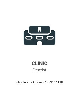 Clinic vector icon on white background. Flat vector clinic icon symbol sign from modern dentist collection for mobile concept and web apps design.
