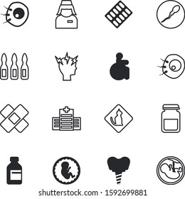 clinic vector icon set such as: professional, liquid, crown, bandage, plaster, stock, company, rocking, education, bank, patient, steel, headache, architecture, disabled, job, sample, ovum, tape
