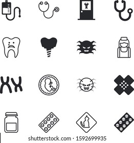 clinic vector icon set such as: molecule, cover, bird, crown, table, pets, wound, clean, company, prosthodontics, interior, fetal, injury, biotech, shop, uniform, blood, glass, heartbeat, donate