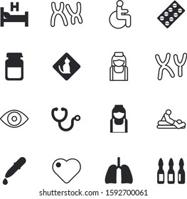 clinic vector icon set such as: stock, spa, long, watch, vision, disease, lungs, handicap, flask, tablets, button, back, pipette, pets, pain, pipet, sound, spectrum, relaxation, direction