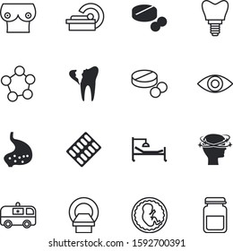 clinic vector icon set such as: pregnant, blister, safety, man, self, caries, hygiene, contact, parent, beaker, ambulance, fake, sphere, dna, prevention, frustrated, pack, silhouette, eyes