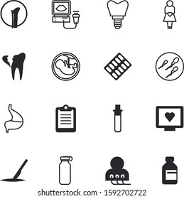 clinic vector icon set such as: sample, note, bones, pain, surgery, restoration, chronic, fake, crisp, mark, animals, outline, creative, dog, hygiene, cut, bubble, sterilized, spermatozoon, uterus