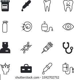 clinic vector icon set such as: painkiller, office, ivf, quality, luggage, profession, accessory, insemination, listen, man, tool, baggage, dna, doctors, cardiology, molecule, vitro, disposable