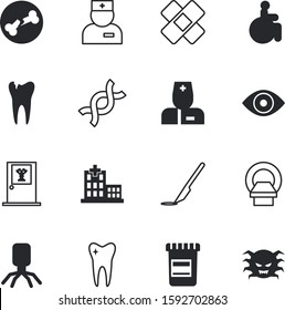 clinic vector icon set such as: template, medicament, root, cavity, rocking, wound, quality, sharp, xray, bright, sketch, bandaid, tech, crisp, scan, view, baby, cutter, handicap, molecule, scanner