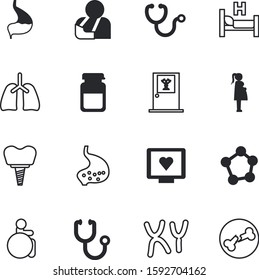 clinic vector icon set such as: services, monitor, office, just, therapy, mouth, pregnancy, disabled, beaker, doctors, sling, engineering, simple, hurt, bones, stomatology, web, biochemistry, belly