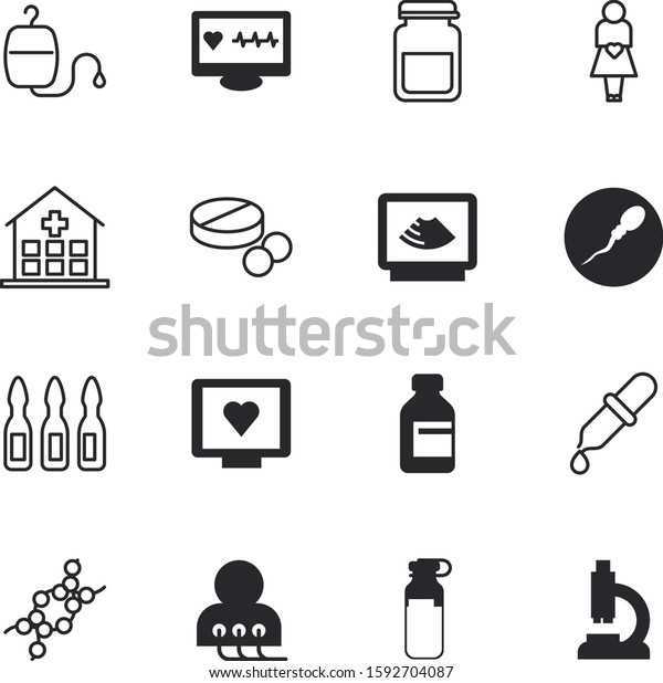 clinic vector icon set such as: genetic, gestation,\
building, car, donor, droplet, school, deoxyribonucleic, pregnant,\
bank, parent, medicament, beautiful, stamp, eye, diabetes, cute,\
stool