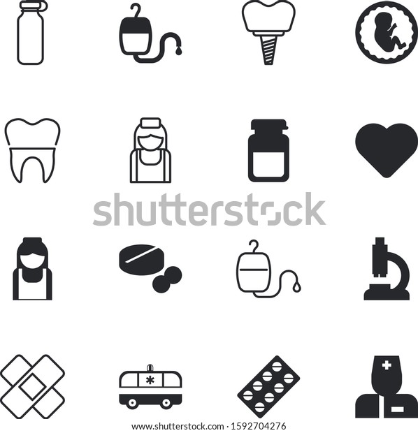 clinic vector icon set such as: mother, safety,\
passion, holiday, shadow, hurt, band, royal, paramedic,\
prosthodontics, circle, adhesive, transportation, analysis,\
transport, male, pictogram,\
patches