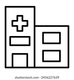 Diseño de iconos de línea de Vector clínico