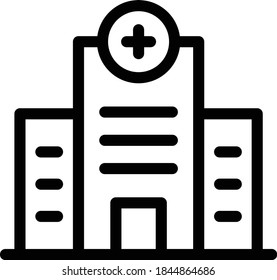 clinic vector thin line icon 