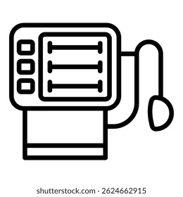 Clinic ventilator medical machine icon. Outline clinic ventilator medical machine vector icon for web design isolated on white background