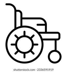 Clinic wheelschair icon outline vector. Nurse doctor. Medical care