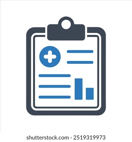 Ícone de resultado de análise clínica, exame de sangue em laboratório, relatório do medicamento, check-up médico, ícone de verificação de integridade
