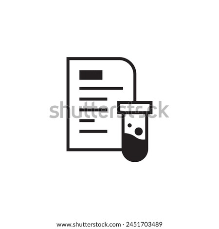 clinical analysis result icon, laboratory blood test, medicine report, examination, thin line web symbol on white background, editable stroke vector illustration eps10