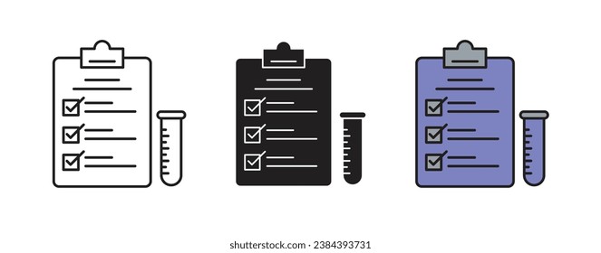 Clinical analysis result thin line vector icon.eps illustration