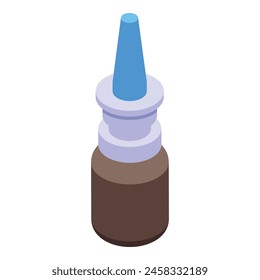 Clinical ear drops icon isometric vector. Anatomy container. Sanitary prevention