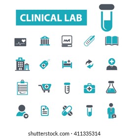 ícones do laboratório clínico
