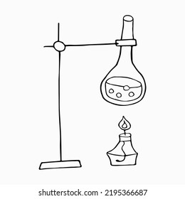 Recopilación de dibujos de doodles de las ciencias de laboratorio clínico.