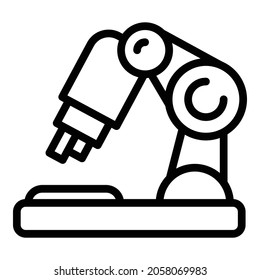 Clinical microscope icon outline vector. Medical research. Healthcare medicine