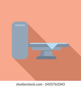 Clinical mri device icon flat vector. Venue room location. Nursing clinic center
