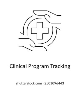 Clinical Program Tracking icon with Editable Stroke.