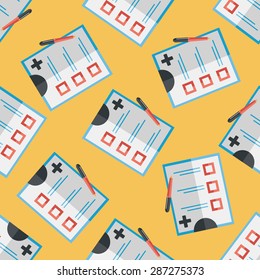clinical record flat icon,eps10 seamless pattern background