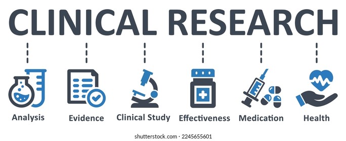 Clinical Research icon - vector illustration . clinical, research, analysis, evidence, clinical study, effectiveness, medication, health, infographic, template, concept, banner, icon set, icons .