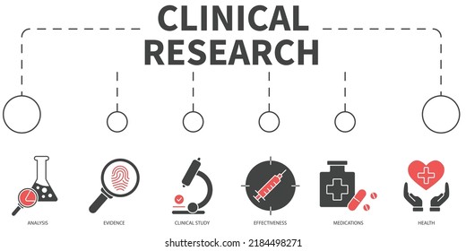 Clinical Research Vector Illustration Concept Banner Stock Vector ...