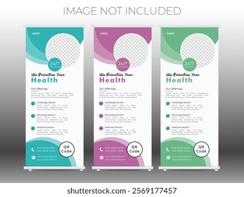 clinical rollup pullup banner design template