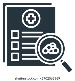 Clinical Study Glyph Icon Vector Illustration