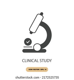 Clinical Study Icons  Symbol Vector Elements For Infographic Web