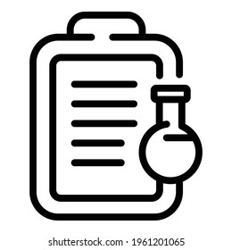 Clinical test icon. Outline Clinical test vector icon for web design isolated on white background