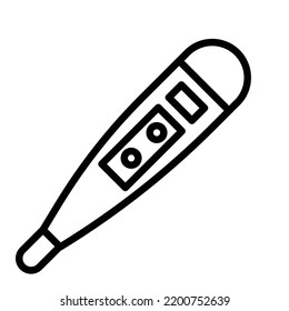 Clinical thermometer Bold Line Vector icon which can easily modify or edit

