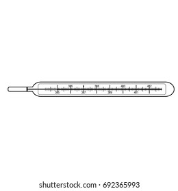 clinical thermometer vector isolated on white background
