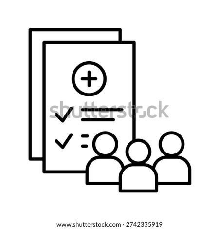 Clinical Trial Outline Icon Vector Illustration