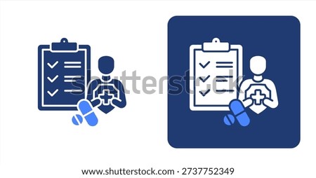 Clinical Trials icon, with contrast background.