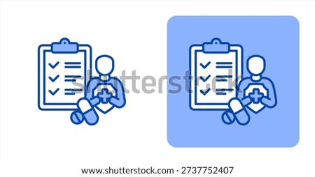 Clinical Trials icon, with contrast background.
