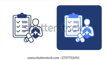 Clinical Trials icon, with contrast background.
