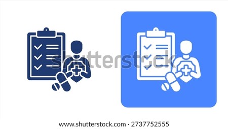 Clinical Trials icon, with contrast background.