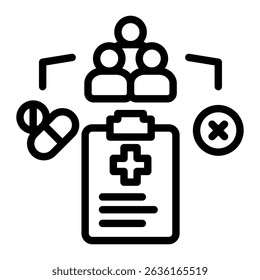 Elemento de icono de Pruebas clínicas para diseño