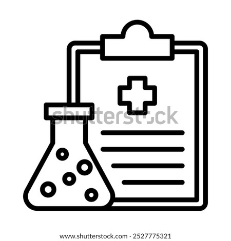 Clinical Trials icon line vector illustration