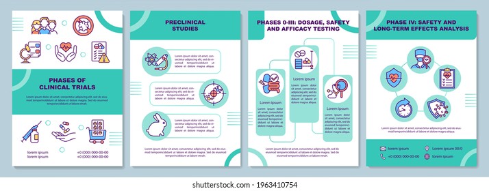 Clinical Trials Phases Brochure Template Preclinical Stock Vector ...