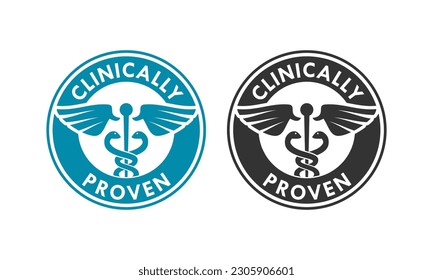 Clinically proven design logo template illustration