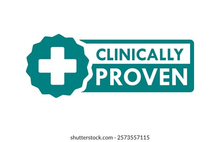Clinically proven design logo template illustration